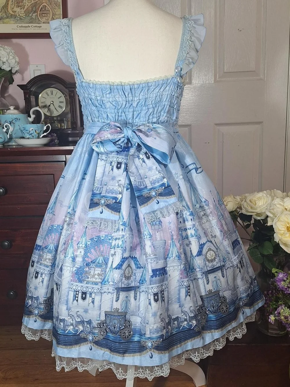 Angelic Pretty Fairytale Carriage Blue JSK | Sweet Lolita - Picture 3 of 16